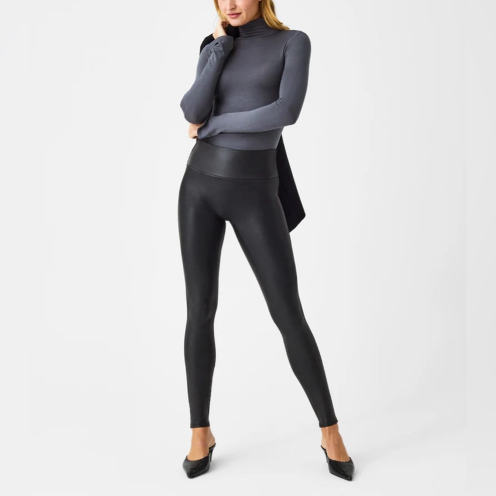 NWOT - Spanx Faux Leather Leggings - XL